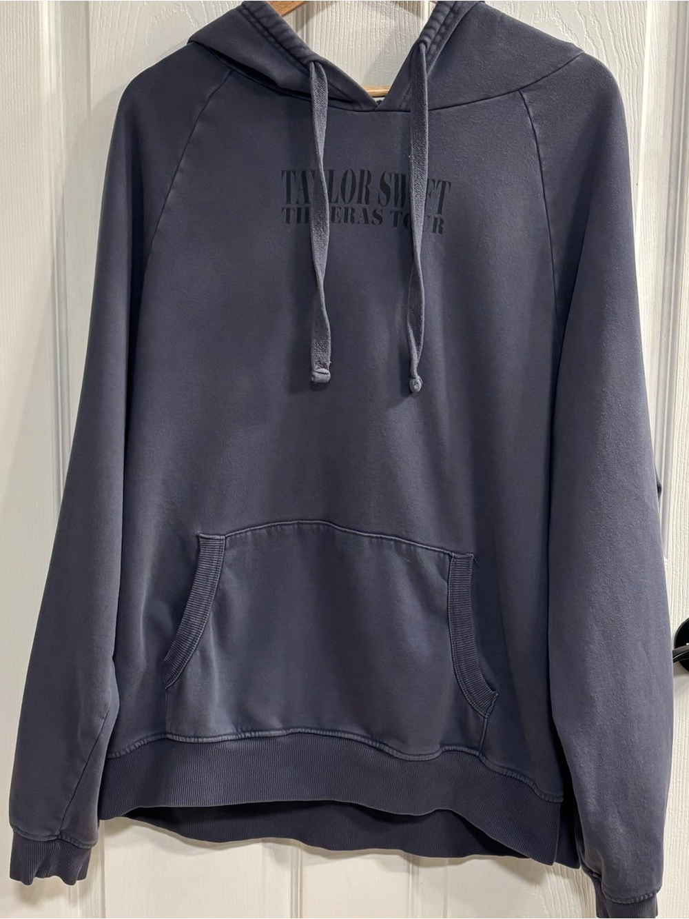 Taylor Swift Hoodie Mens Large Blue Gray The Eras Tour 2023 Pullover Fleece
